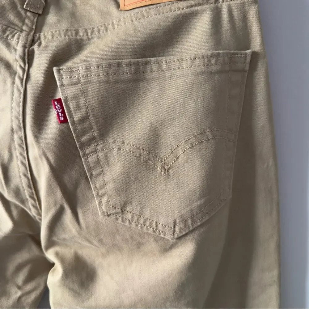 Levi’s 511 Slim All Seasons Tech Pants Tan Straight-Leg Stretch 28x30 Pockets